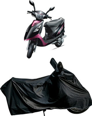 Autofly Waterproof Two Wheeler Cover for TVS(Scooty Streak, Black)