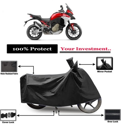 Amexride Two Wheeler Cover for Ducati(Multistrada, Black)