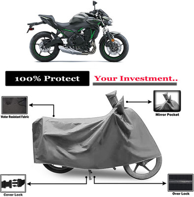 Amexride Two Wheeler Cover for Kawasaki(Z650, Grey)