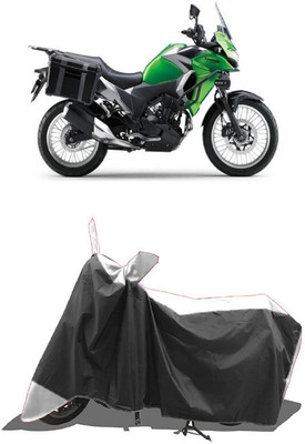 SUGASHRI Waterproof Two Wheeler Cover for Kawasaki(Versys-X 300, White, Black)
