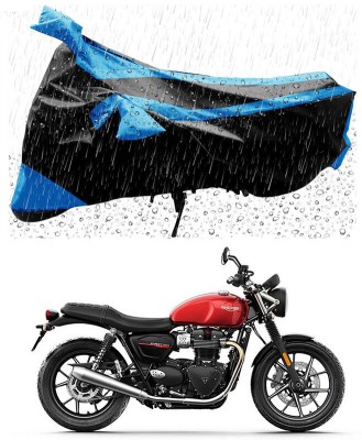 Genipap Two Wheeler Cover for Triumph(Street Twin, Blue, Black)