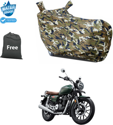PAGORA Waterproof Two Wheeler Cover for Honda(Hness CB350, Yellow)