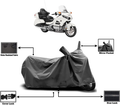 Amexride Two Wheeler Cover for Honda(Gold Wing GL1800, Grey)