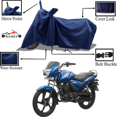 KEDIT Two Wheeler Cover for TVS(Star City Plus, Blue)