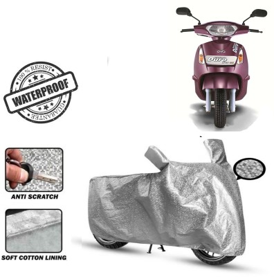 ROYAL AUTO MART Waterproof Two Wheeler Cover for Mahindra(Duro DZ, Silver)