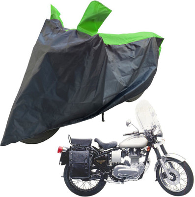 RiderShine Two Wheeler Cover for Royal Enfield(Machismo 500, Black, Green)