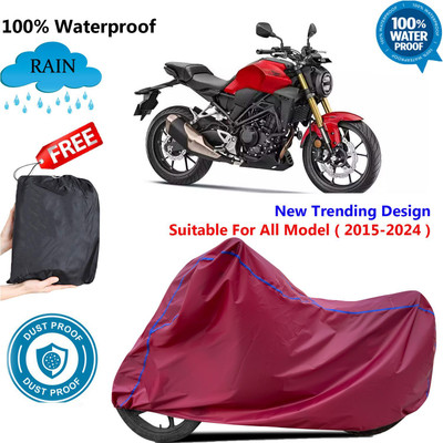 AUTOCAD Waterproof Two Wheeler Cover for Honda(CB300R, Maroon)