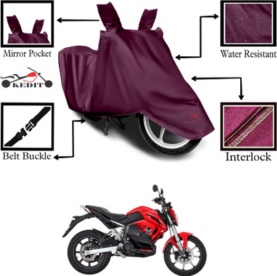 KEDIT Two Wheeler Cover for Revolt(Motors RV 400, Maroon)