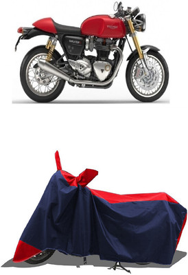 SUGASHRI Waterproof Two Wheeler Cover for Triumph(Thruxton 1200 R, Red, Blue)