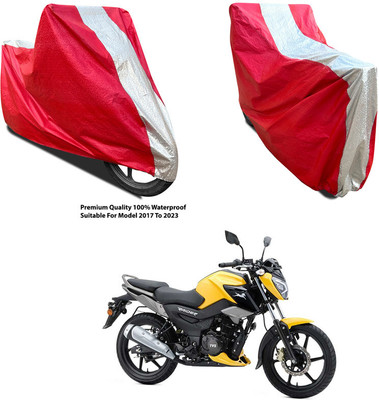 AutoGalaxy Waterproof Two Wheeler Cover for TVS(Raider, Silver, Red)
