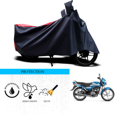 GOSHIV-car and bike accessories Waterproof Two Wheeler Cover for Hero(CD deluxe, Black, Red)