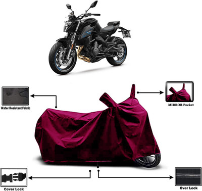 Amexride Two Wheeler Cover for CFMoto(650 NK, Maroon)