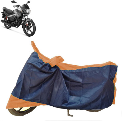 AutoKick Two Wheeler Cover for Hero(Passion Pro i3S, Blue, Yellow)