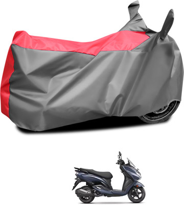 CODOKI Waterproof Two Wheeler Cover for Suzuki(Burgman Electric, Grey, Red)