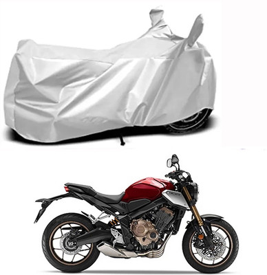 Aoriyon Two Wheeler Cover for Honda(CB300R, Silver)