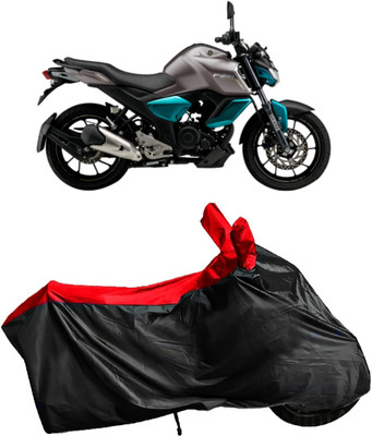 Autofly Waterproof Two Wheeler Cover for Yamaha(FZ-S Fi Version 3.0, Red, Black)