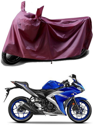 THE REAL ARV Waterproof Two Wheeler Cover for Yamaha(YZF R3 BS6, Maroon)