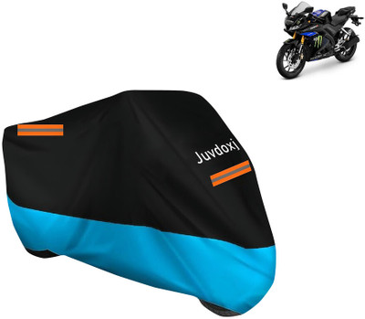 Juvdoxj Waterproof Two Wheeler Cover for Yamaha(YZF R15 V3 Moto GP Edition BS6, Blue)
