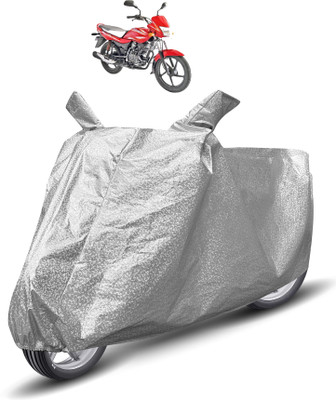 Auto Hub Waterproof Two Wheeler Cover for Bajaj(Platina 100, Silver)