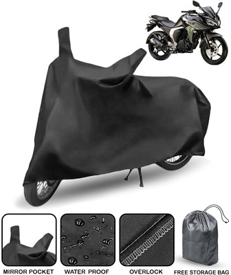 AutoRetail Waterproof Two Wheeler Cover for Yamaha(Fazer, Black)