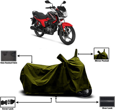 Amexride Two Wheeler Cover for Hero(New Glamour BS6, Green)
