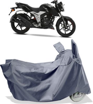 Amexride Two Wheeler Cover for TVS(Apache RTR 160 4V, Grey)