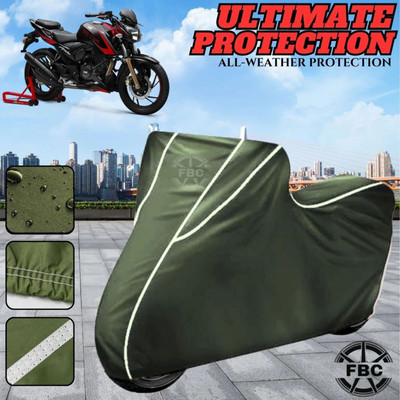 FBC Waterproof Two Wheeler Cover for TVS(Apache RTR 200, Green)
