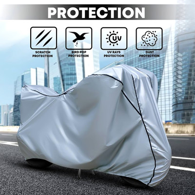 SnehaSales Waterproof Two Wheeler Cover for Hero(Duet LX 110CC, Silver)