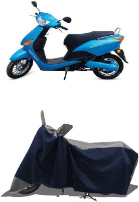 SUGASHRI Waterproof Two Wheeler Cover for Hero(Electric Optima DX BS6, Grey, Blue)