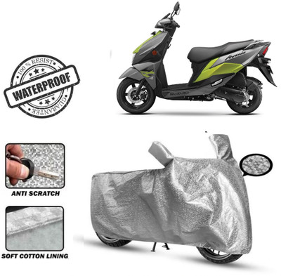 Autoinnovation Waterproof Two Wheeler Cover for Suzuki(Avenis 125, Silver)