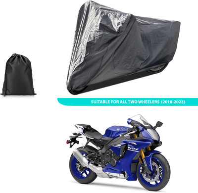 GOSHIV-car and bike accessories Two Wheeler Cover for Yamaha(YZF-R1, Grey)