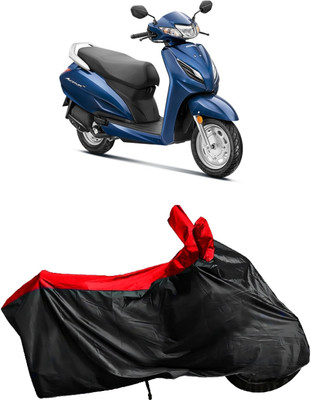 Autofly Waterproof Two Wheeler Cover for Honda(Activa 6G, Red, Black)