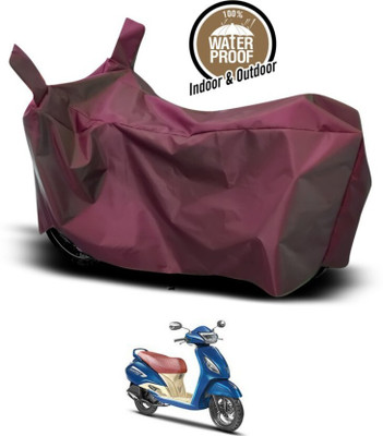 smwzxyu Waterproof Two Wheeler Cover for TVS(Jupiter, Maroon)