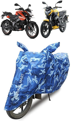 gurukul mart Waterproof Two Wheeler Cover for TVS(Apache RTR 160 4V, Blue)
