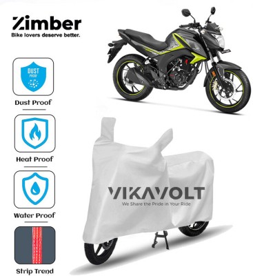 ZIMBER Waterproof Two Wheeler Cover for Honda(CB Hornet 160R, Silver)