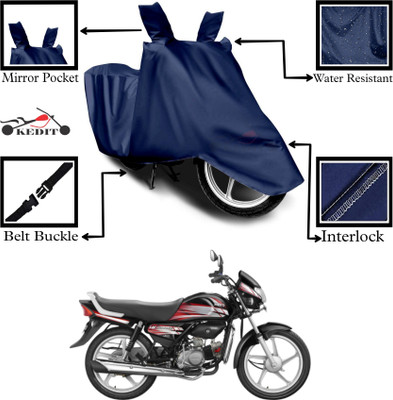 KEDIT Two Wheeler Cover for Hero(HF Deluxe BS6, Blue)