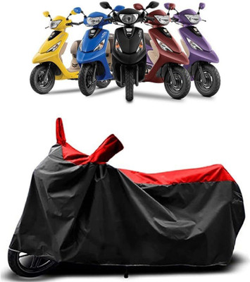 KEDIT Two Wheeler Cover for TVS(Scooty Zest 110, Red, Black)