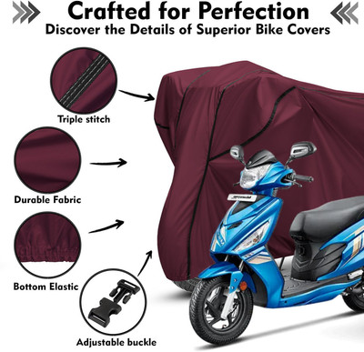 Shiv Kanha Waterproof Two Wheeler Cover for Hero(Maestro, Maroon, Black)