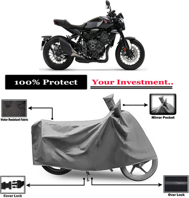 Amexride Two Wheeler Cover for Honda(CB 1000R, Grey)