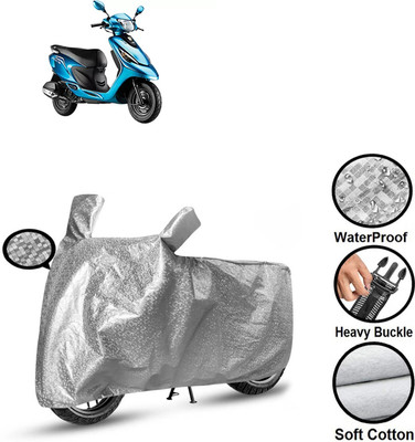 GOSHIV-car and bike accessories Two Wheeler Cover for TVS(Scooty Zest, Silver)