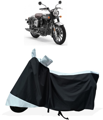 Tricway Two Wheeler Cover for Royal Enfield(Classic Gunmetal BS6, White)