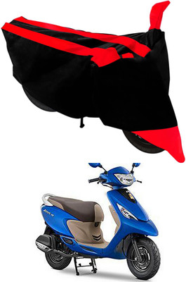 Mdstar Waterproof Two Wheeler Cover for TVS(Zest 110, Red, Black)