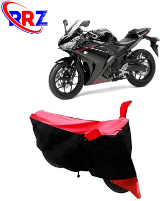 AutoGalaxy Waterproof Two Wheeler Cover for Yamaha(YZF R3, Black, Red)