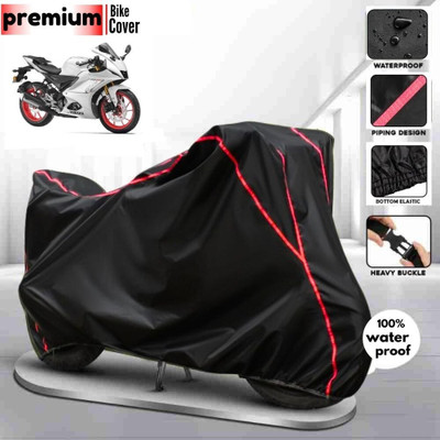 AutoGalaxy Waterproof Two Wheeler Cover for Yamaha(R15 V3, Black, Red)