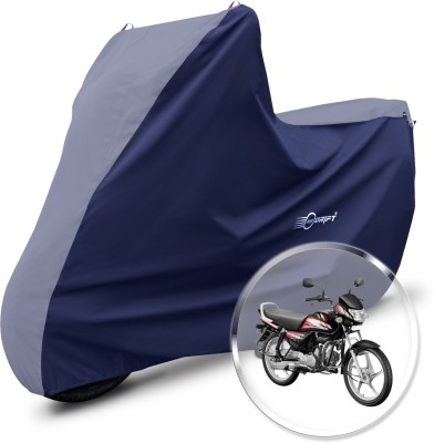 Neodrift Two Wheeler Cover for Hero(HF Deluxe i3s, Grey, Blue)