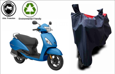 Mdstar Waterproof Two Wheeler Cover for TVS(Jupiter, Red, Blue)