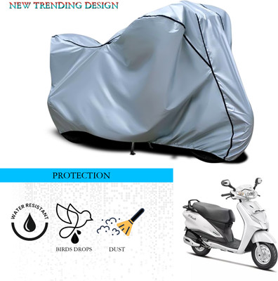 GOSHIV-car and bike accessories Waterproof Two Wheeler Cover for Hero(Duet LX 110CC, Silver)