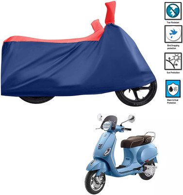GOSHIV-car and bike accessories Waterproof Two Wheeler Cover for Vespa(Elegante 150 BS6, Red)