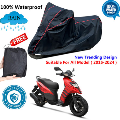 AUTOCAD Waterproof Two Wheeler Cover for Aprilia(Storm 125, Black, Red)