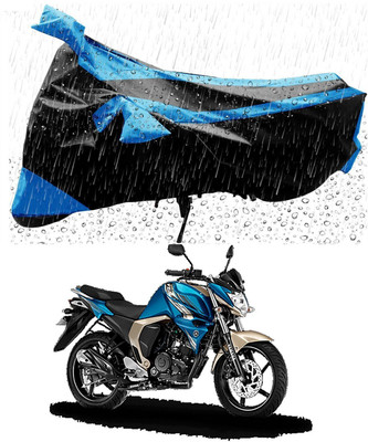 Mdstar Waterproof Two Wheeler Cover for Yamaha(FZ-FI, Blue, Black)